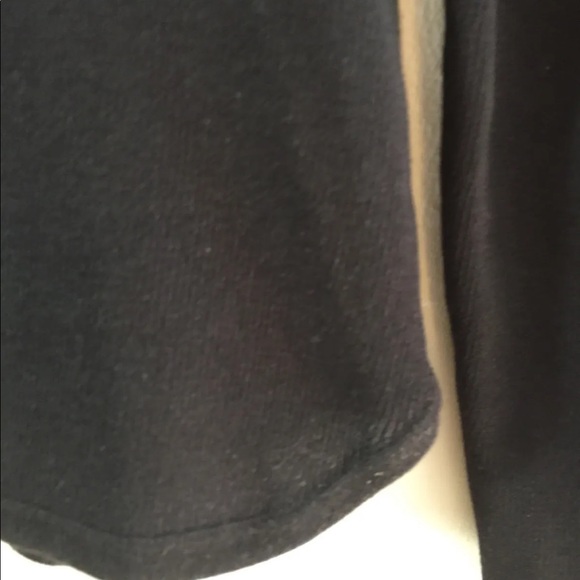 Geoffrey Beene Women Sweater Leather Collar Black Medium Silk Blend - Picture 7 of 10